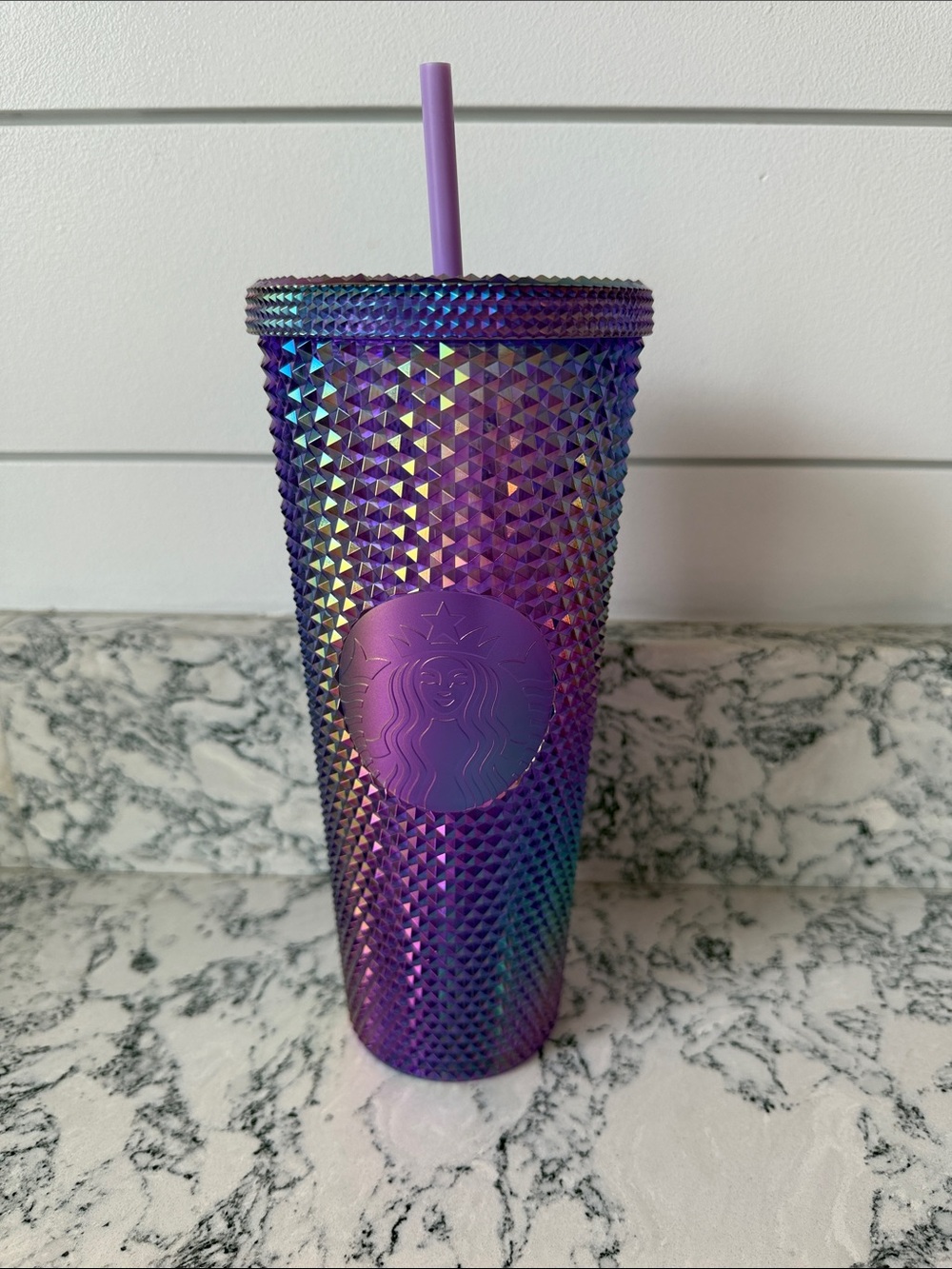 Summer 2022 Starbucks Purple Slick Studded Tumbler